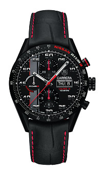 Ремень Tag Heuer FC6237, из кожи, черный