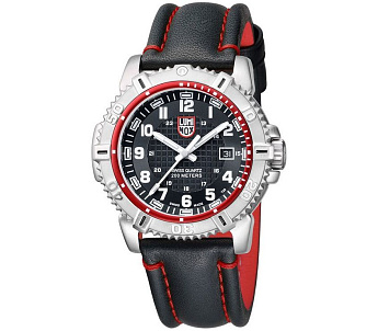 Ремень Luminox FE6250.21Q, из кожи телёнка, черный, размер 24 мм