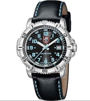 Ремень Luminox FE7250.21Q, из кожи телёнка, синий, размер 20 мм