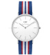 Ремень Daniel Wellington 0413DW, из нейлона, триколор, размер 20 мм