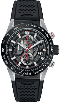 Ремень Tag Heuer FT6046, из каучука, черный