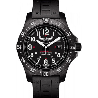 Ремень Breitling 293S, из каучука, черный, размер 21/20 мм, под застежку