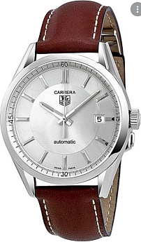 Ремень Tag Heuer FC6203, из кожи телёнка, коричневый