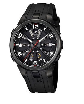 Ремешок из каучука, черный, для часов PERRELET a1081 (a1081s1)