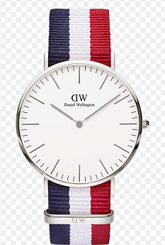 Ремень Daniel Wellington DW00200017, из нейлона, триколор, размер 20 мм