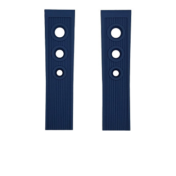 Ремень Breitling 203S, из каучука, синий, размер 20/18 мм