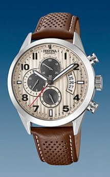 Ремешок из кожи теленка темно-коричневый 21 мм для часов CHRONO FESTINA SPORT (F20271/1)