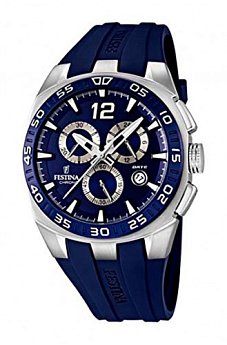 Ремень Festina BC08218, из каучука, темно-синий, размер 20.9 мм