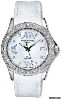 Ремень Raymond Weil SI2008-TANGOB-C8, из кожи телёнка, белый, размер 20 мм