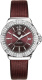 Ремень Tag Heuer FC6223, из кожи телёнка и сатина, фиолетовый