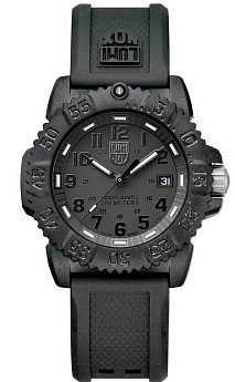 Ремень Luminox FPX.7050.20B.K, из полиуретана, черный, размер 20 мм