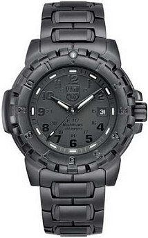 Браслет Luminox FM.L.BRAC.6400, из стали, черный, размер 23 мм