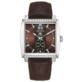 Ремень Tag Heuer FC6245, из ската, коричневый