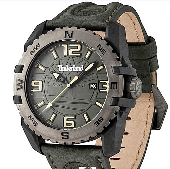 Ремень Timberland 03-13856JPBU/61, из кожи телёнка, зеленый