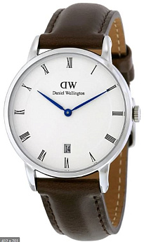 Ремень Daniel Wellington DW00200090, из кожи телёнка, коричневый, размер 19 мм