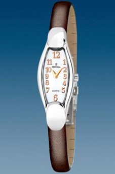 Ремень Festina BC06371, из кожи телёнка, тёмно-коричневый, размер 20 мм