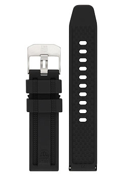 черный полиуретановый ремешок, застежка из нерж. стали, для часов серии 8800, 8880, в чехле, размер 23 мм