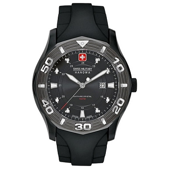 Ремешок из полиуретана для часов Swiss Military Hanowa, черный
