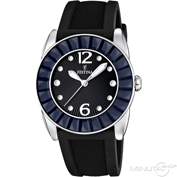 Ремешок из каучука черный 24 мм для часов FESTINA DREAM (F16540/8)