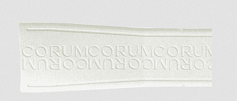 Ремень Corum 0480/90472, из каучука, белый, размер 24/20 мм