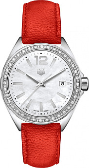 Ремень Tag Heuer FC8241, из кожи телёнка, красный