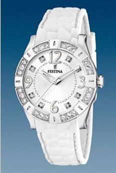 Ремень Festina BC07552, из каучука, белый, размер 20 мм