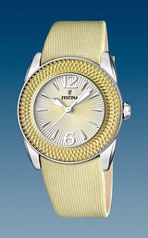 Ремень Festina BC07764, из кожи телёнка, светло-коричневый, размер 21 мм