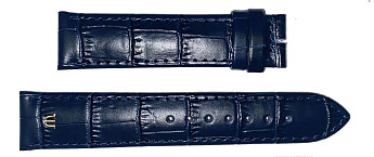Ремень Maurice Lacroix ML800-000051, из кожи телёнка, синий, размер 19/16 мм, с застежкой в комплекте