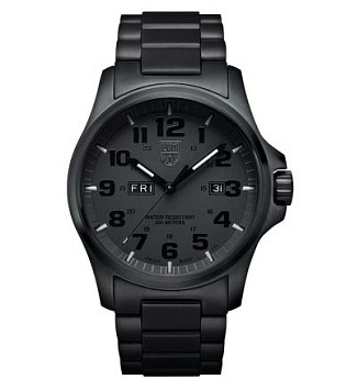 Браслет Luminox FMX.1920.IPB.K, из стали, черный, размер 26 мм