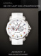 Ремень Corum 0480/00303, из каучука, белый, размер 24/24 мм