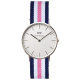 Ремень Daniel Wellington 0805DW, из нейлона, триколор, размер 18 мм