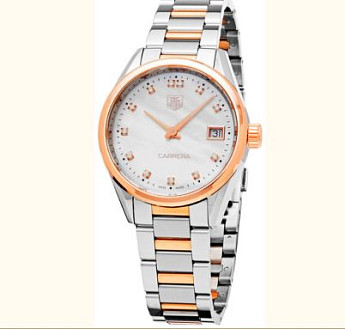 Стальной, биколорный браслет для часов Tag Heuer Carrera