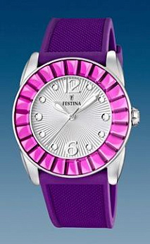 Ремешок из каучука фиолетовый 24 мм для часов FESTINA DREAM (F16540/6)