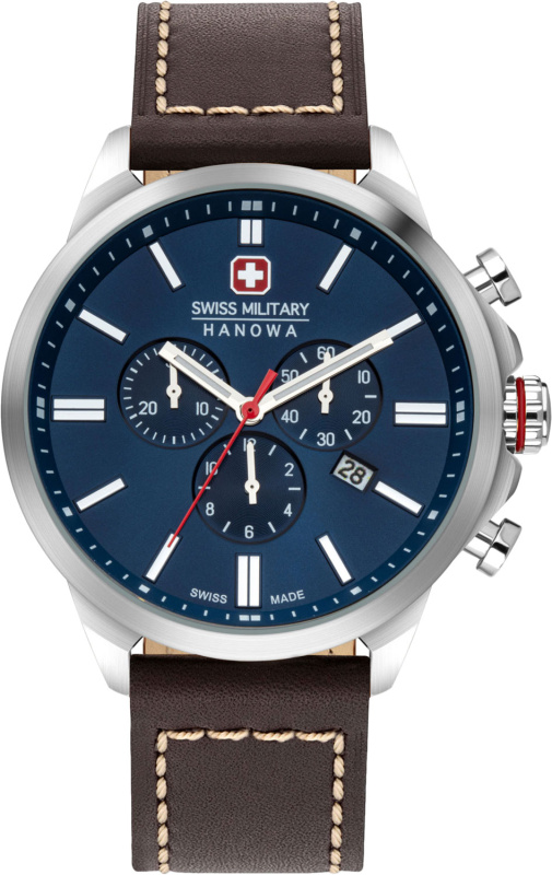 Ремень Swiss Military Hanowa STL 06-4332.04.003.05, из кожи телёнка, размер 22 мм