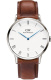 Ремень Daniel Wellington DW00200087, из кожи телёнка, коричневый, размер 19 мм