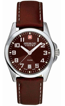 Ремень Swiss Military Hanowa Strap-SM10215MSNBR.H12, из кожи телёнка, коричневый