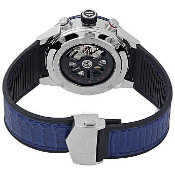 Ремень Tag Heuer FC6406, из кожи аллигатора и каучука, синий