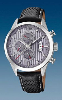 Ремень Festina BC09739, из кожи телёнка, черный, размер 21 мм