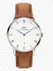 Ремень Daniel Wellington DW00200132, из кожи телёнка, коричневый, размер 19 мм