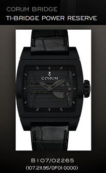 Ремень Corum 0480/00894, из кожи аллигатора, черный, размер 24/21 мм