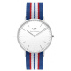Ремень Daniel Wellington 0413DW, из нейлона, триколор, размер 20 мм