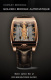 Ремень Corum 0480/00569, из кожи аллигатора, коричневый, размер 20/18 мм