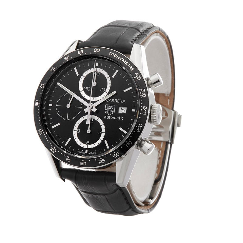 Ремень Tag Heuer FC6161, из кожи аллигатора, черный