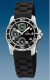 Ремень Festina BC06625, из каучука, черный, размер 18 мм, без застежки