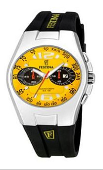 Ремень Festina BC04586, из полиуретана, черный, размер 19 мм