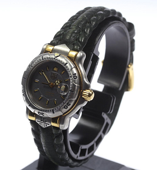 Ремень Tag Heuer BC0669, из кожи телёнка, черный, размер 12 мм