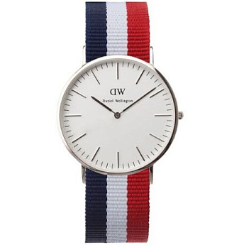 Ремень Daniel Wellington 0403DW, из нейлона, триколор, размер 20 мм