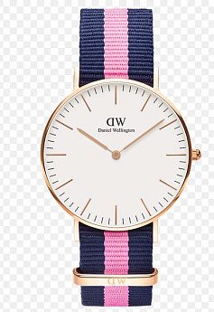 Ремень Daniel Wellington 0705DW, из нейлона, триколор, размер 18 мм