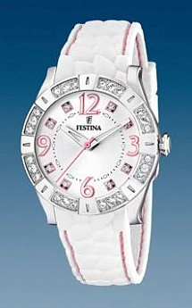 Ремень Festina BC07554, из каучука, белый, размер 20 мм