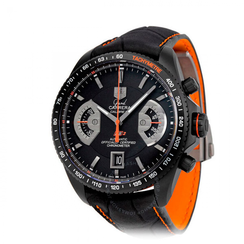 Ремень Tag Heuer FC6268, из кожи аллигатора, черный